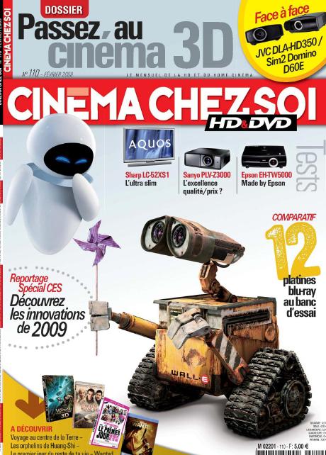 CINEMA CHEZ SOI magazine side cover Issue 110 February 2009