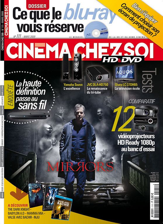 CINEMA CHEZ SOI magazine side cover Issue 111 March 2009