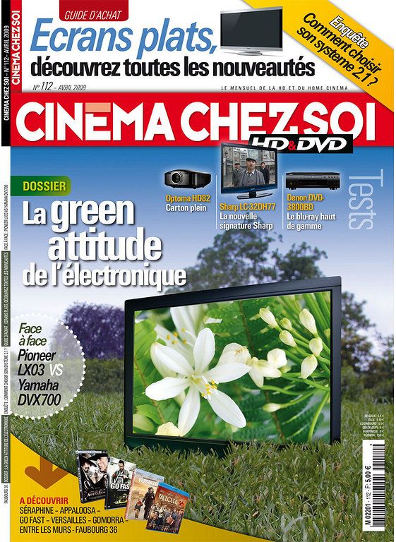 CINEMA CHEZ SOI magazine side cover Issue 112 April 2009
