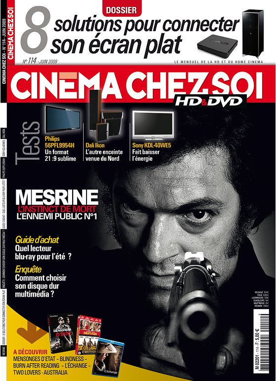 CINEMA CHEZ SOI magazine side cover Issue 114 June 2009