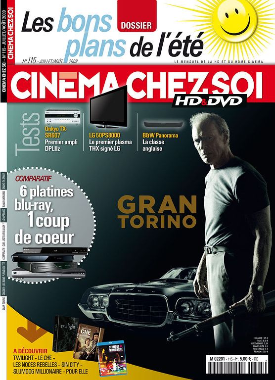 CINEMA CHEZ SOI magazine side cover Issue 115 July/August 2009