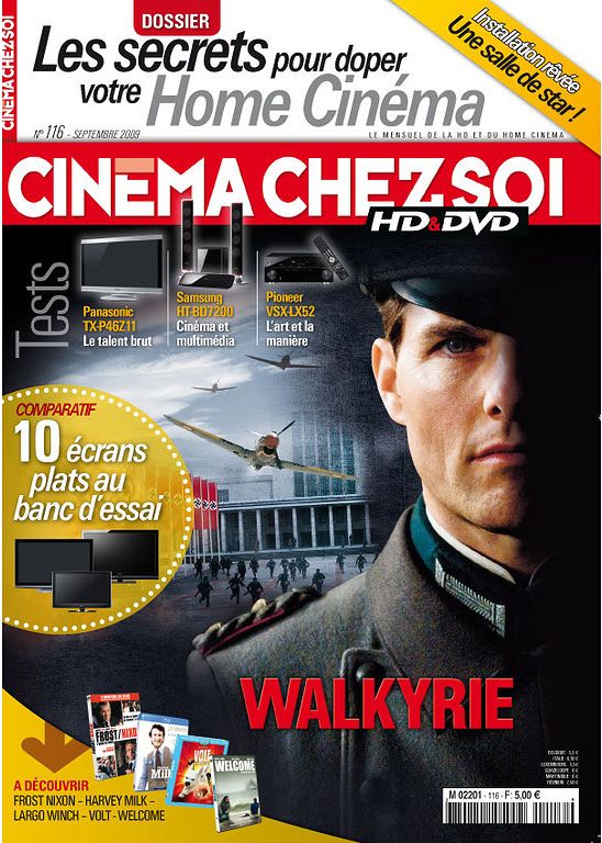 CINEMA CHEZ SOI magazine side cover Issue 116 September 2009