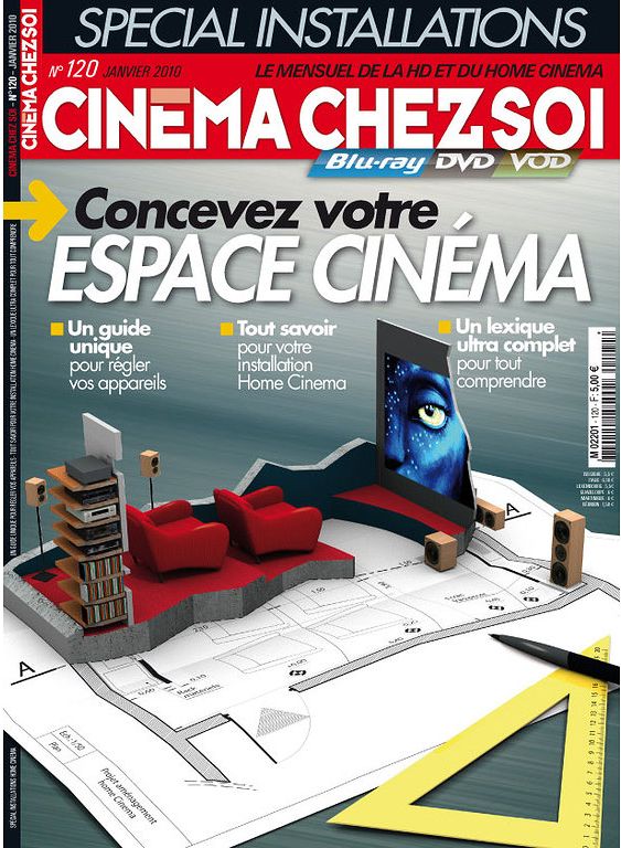 CINEMA CHEZ SOI magazine side cover Issue 120 January 2010
