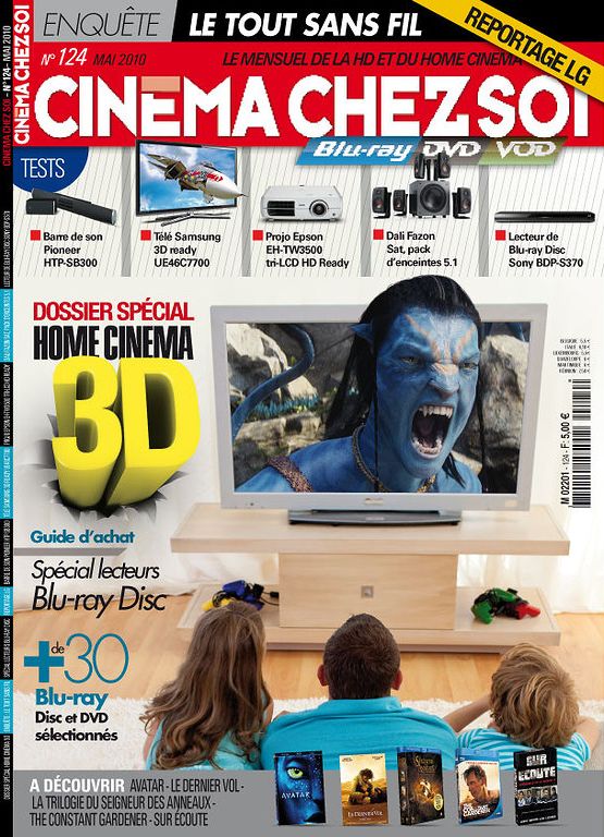 CINEMA CHEZ SOI magazine side cover Issue 124 May 2010