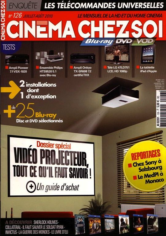 CINEMA CHEZ SOI magazine side cover Issue 126 July/August 2010