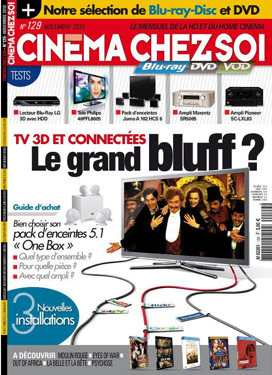 CINEMA CHEZ SOI magazine side cover Issue 129 November 2010
