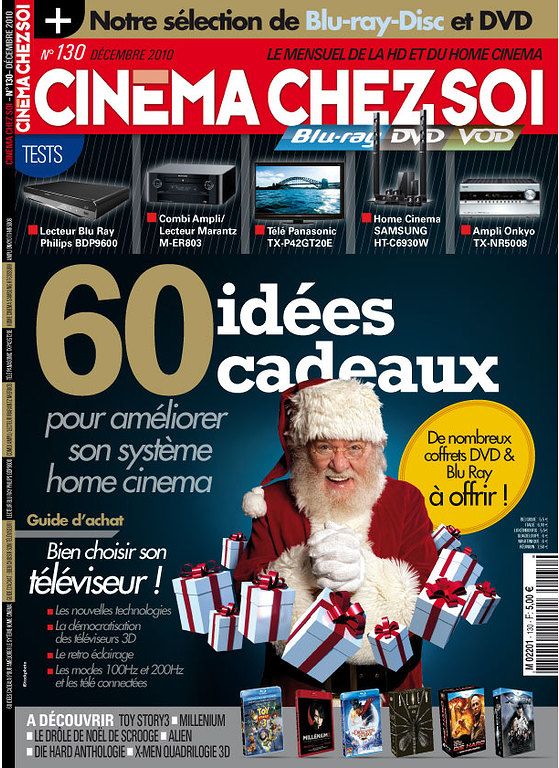 CINEMA CHEZ SOI magazine side cover Issue 130 December 2010