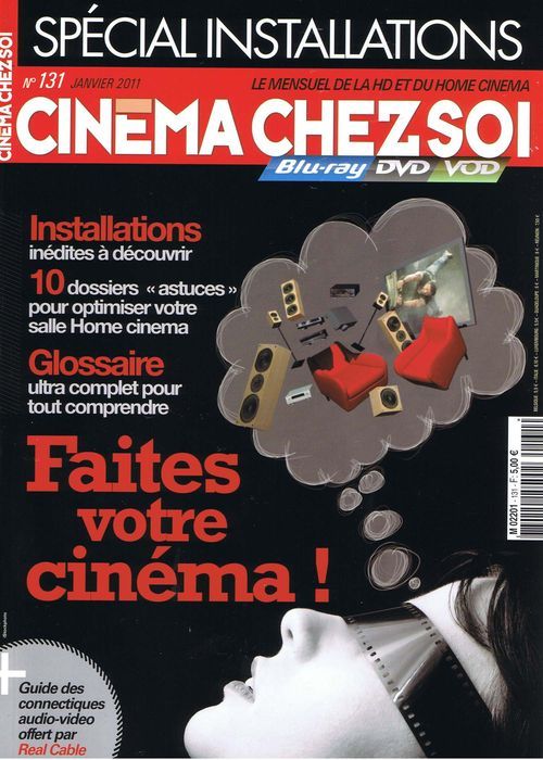 CINEMA CHEZ SOI magazine side cover Issue 131 January 2011