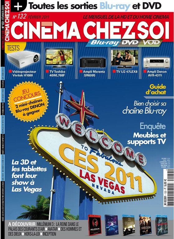 CINEMA CHEZ SOI magazine side cover Issue 132 February 2011