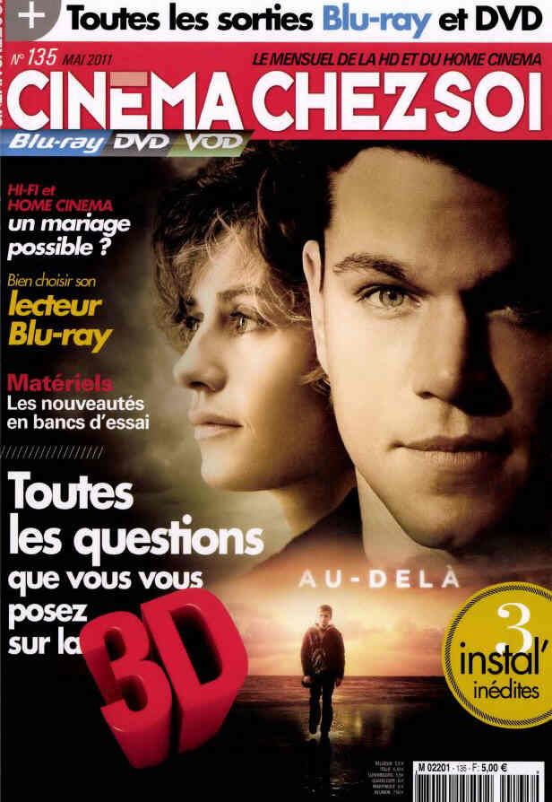 CINEMA CHEZ SOI magazine side cover Issue 135 May 2011