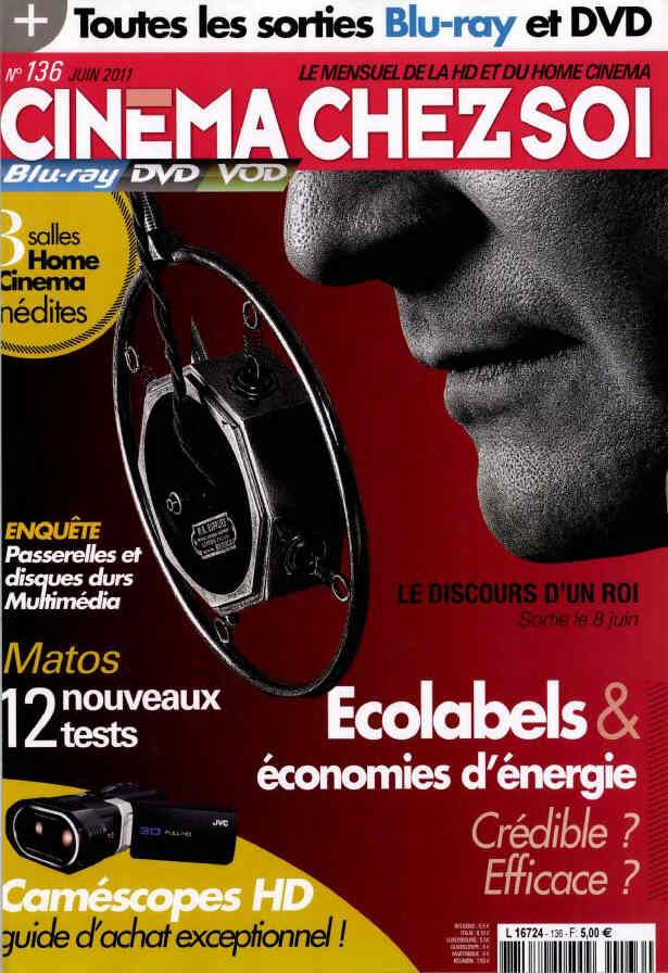CINEMA CHEZ SOI magazine side cover Issue 136 June 2011