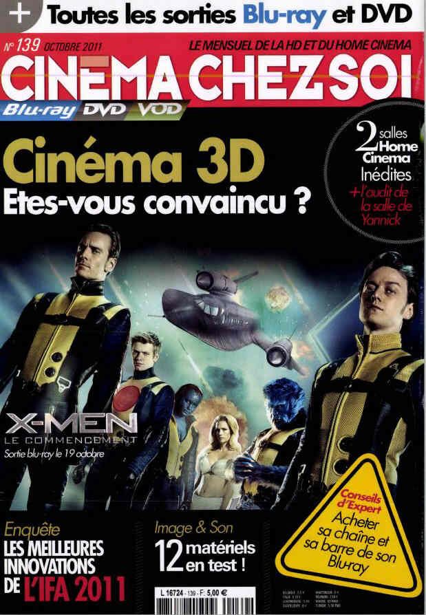 CINEMA CHEZ SOI magazine side cover Issue 139 October 2011