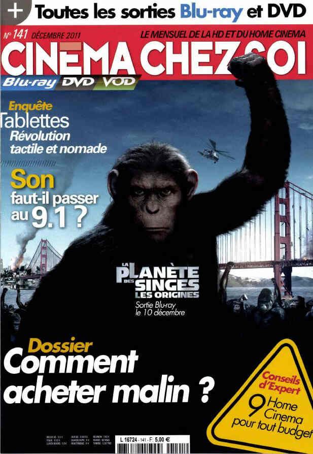 CINEMA CHEZ SOI magazine side cover Issue 141 December 2011