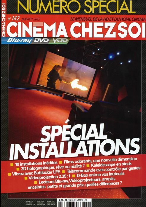 CINEMA CHEZ SOI magazine side cover Issue 142 January 2012
