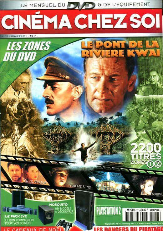 CINEMA CHEZ SOI magazine side cover Issue 21 January 2001