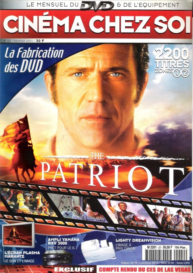 CINEMA CHEZ SOI magazine side cover Issue 22 February 2001