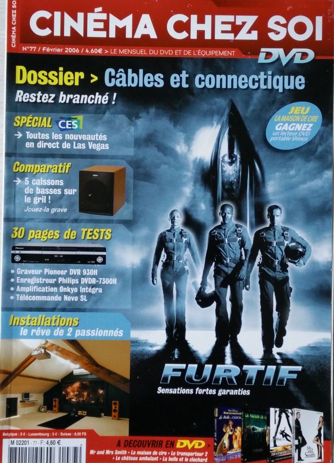 CINEMA CHEZ SOI magazine side cover Issue 77 February 2006