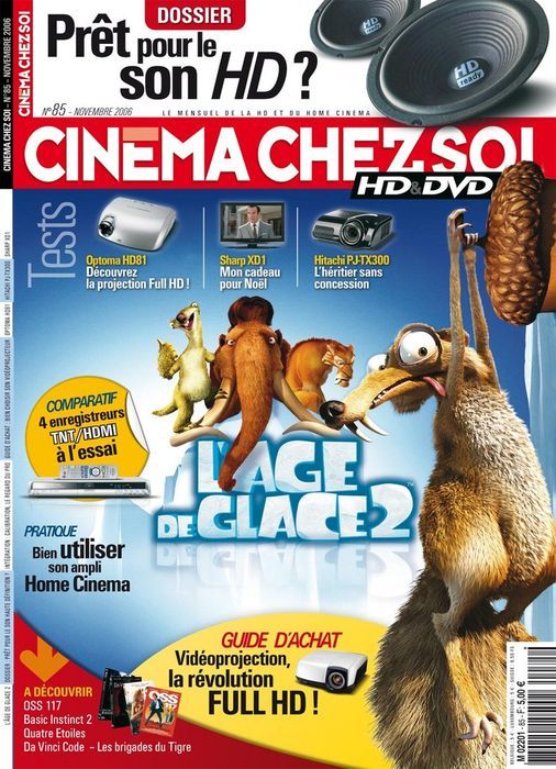 CINEMA CHEZ SOI magazine side cover Issue 85 November 2006