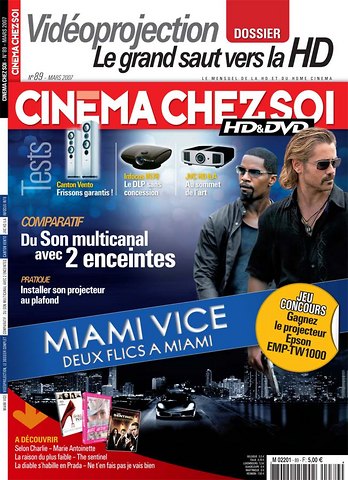 CINEMA CHEZ SOI magazine side cover Issue 89 March 2007