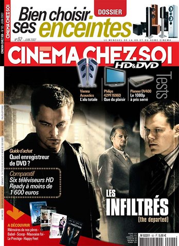 CINEMA CHEZ SOI magazine side cover Issue 92 June 2007