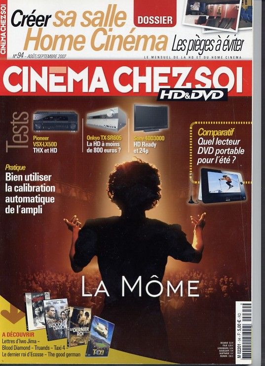 CINEMA CHEZ SOI magazine side cover Issue 94 September 2007