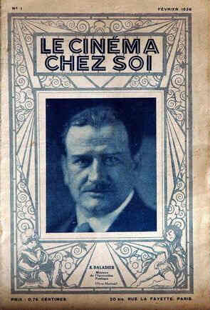 CINEMA CHEZ SOI | LE (20s-40s) magazine side cover Issue 1 February 1926