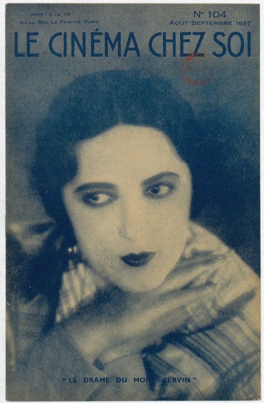 CINEMA CHEZ SOI | LE (20s-40s) magazine side cover Issue 104 August/September 1937