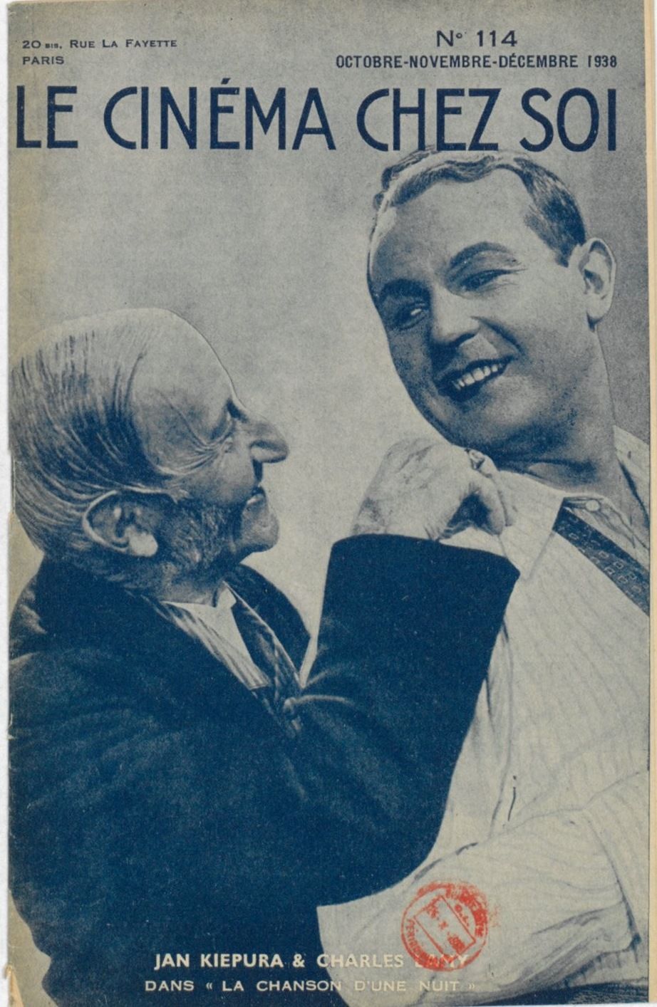 CINEMA CHEZ SOI | LE (20s-40s) magazine side cover Issue 114 November 1938