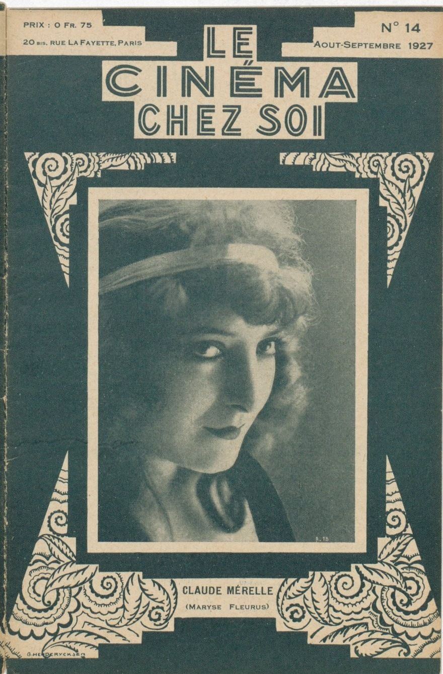 CINEMA CHEZ SOI | LE (20s-40s) magazine side cover Issue 14 August/September 1927