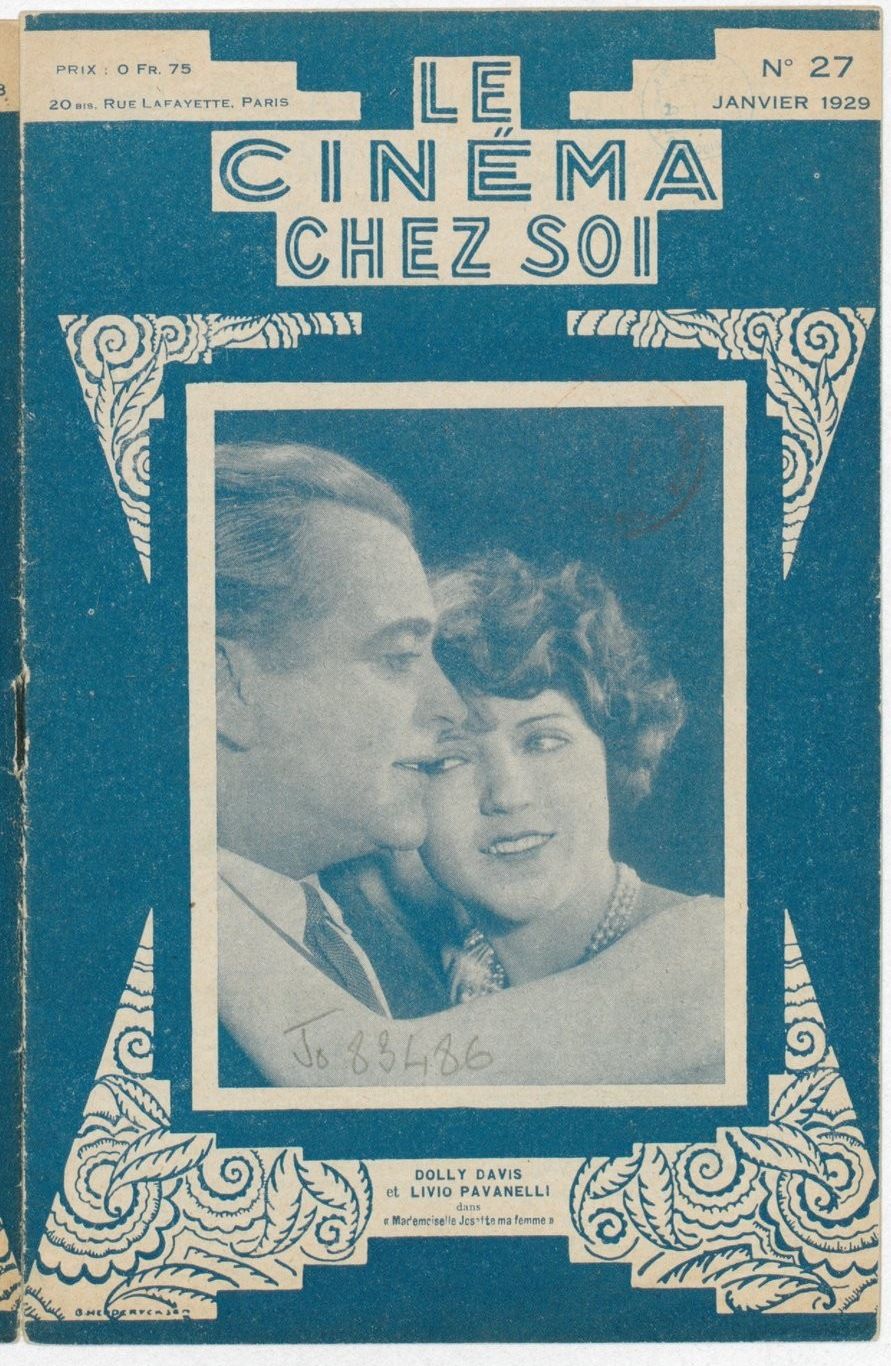 CINEMA CHEZ SOI | LE (20s-40s) magazine side cover Issue 27 January 1929