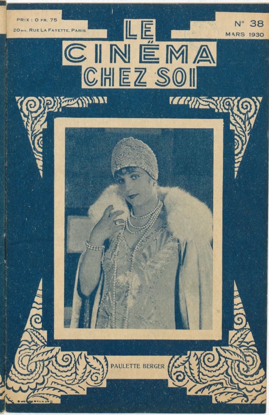 CINEMA CHEZ SOI | LE (20s-40s) magazine side cover Issue 38 March 1930
