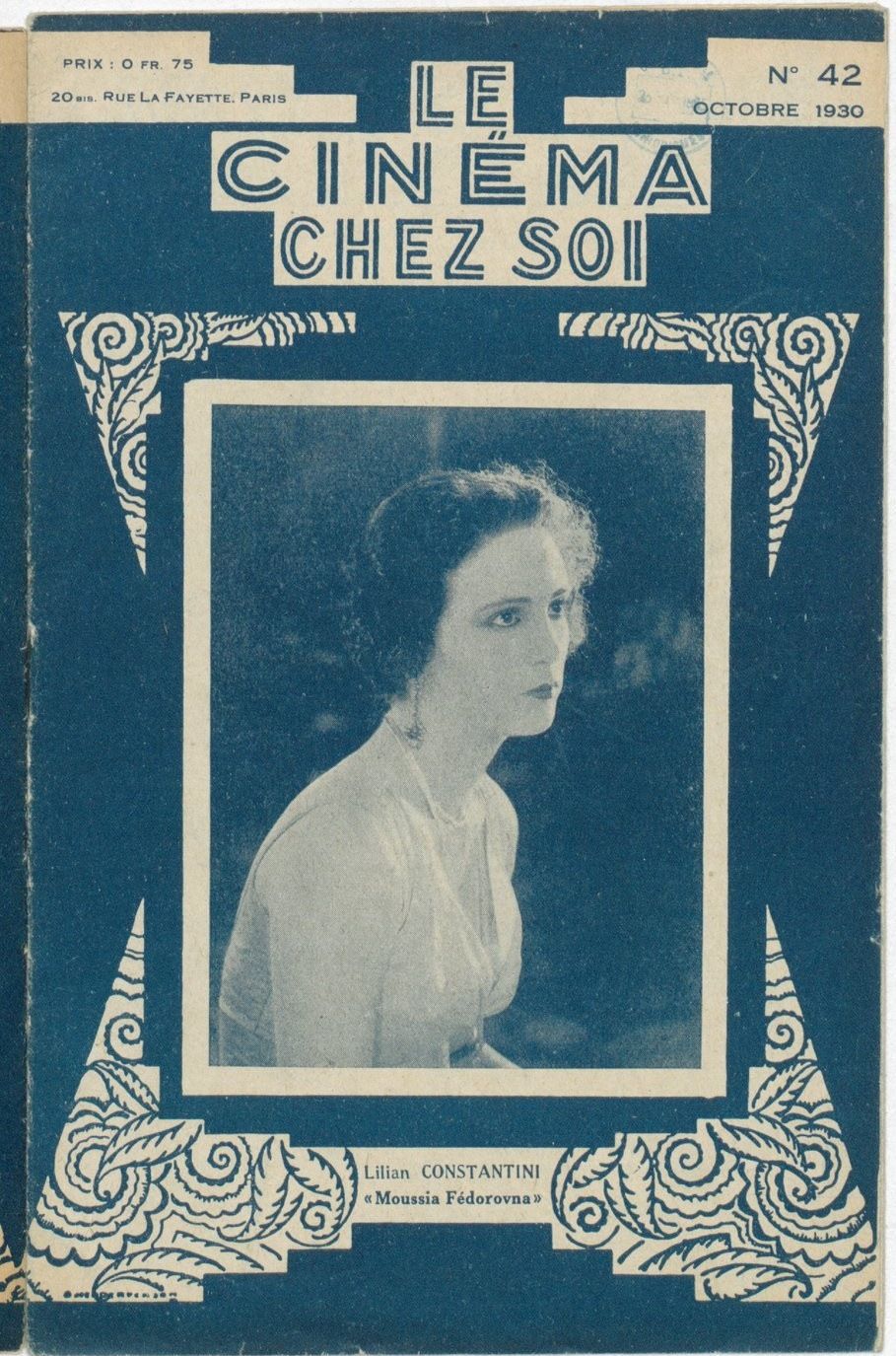 CINEMA CHEZ SOI | LE (20s-40s) magazine side cover Issue 42 October 1930