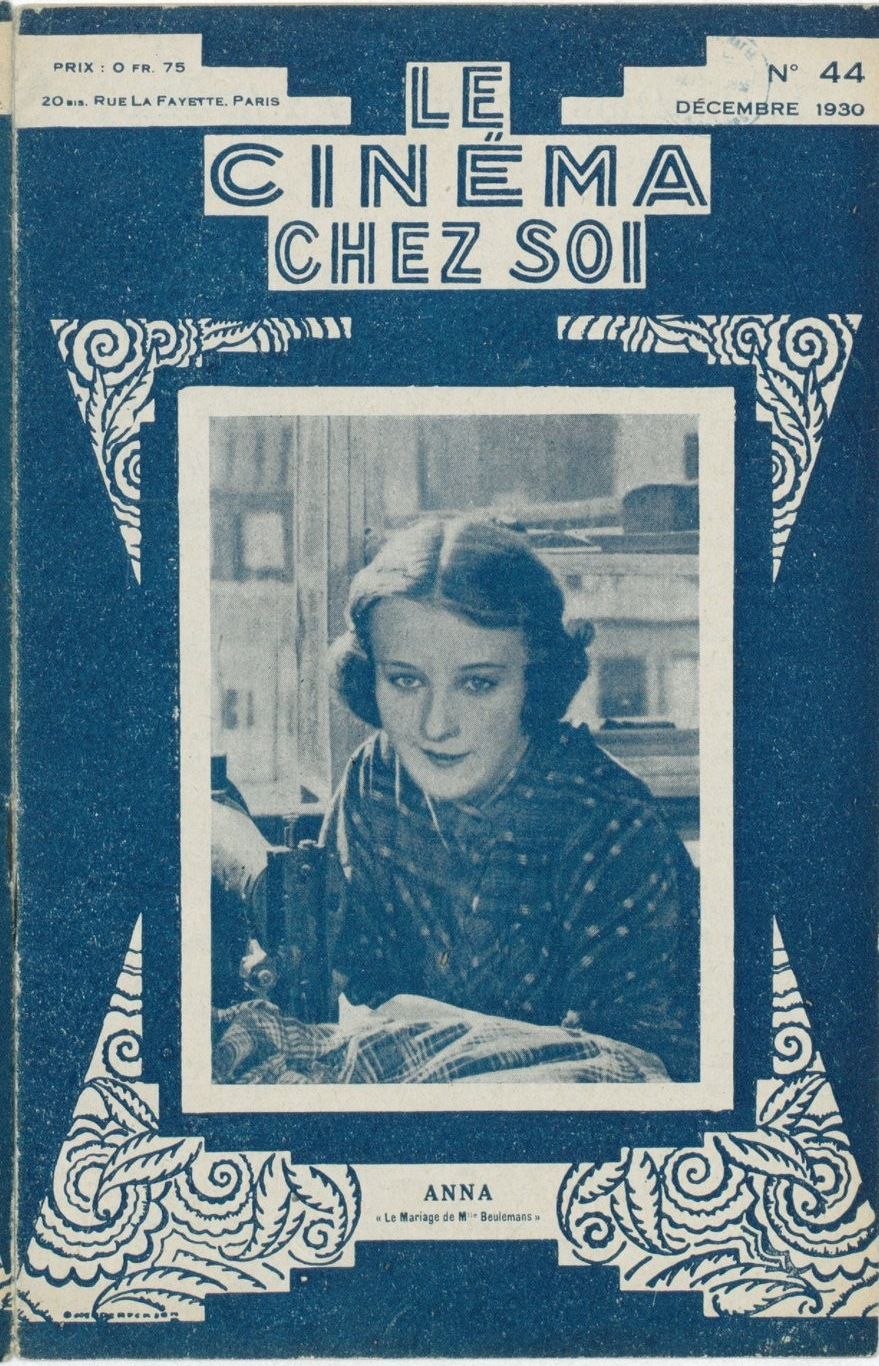 CINEMA CHEZ SOI | LE (20s-40s) magazine side cover Issue 44 December 1930