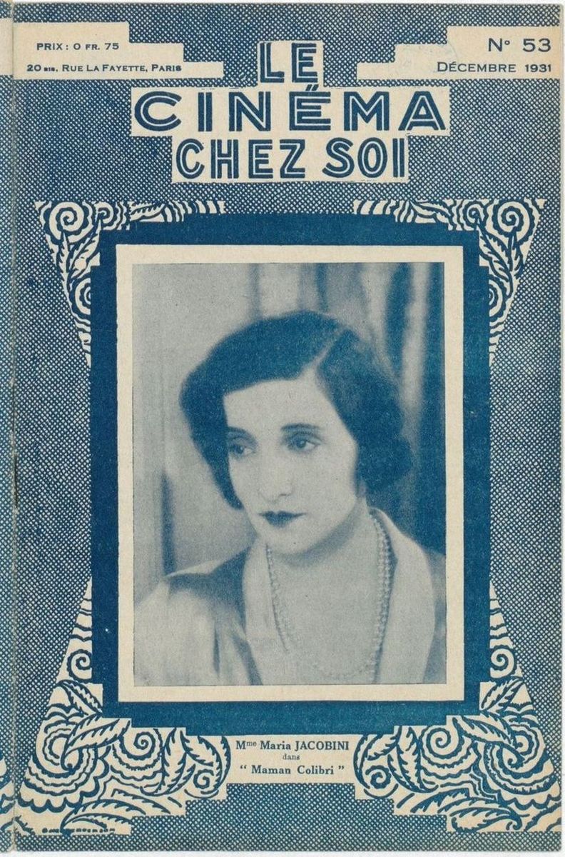 CINEMA CHEZ SOI | LE (20s-40s) magazine side cover Issue 53 December 1931
