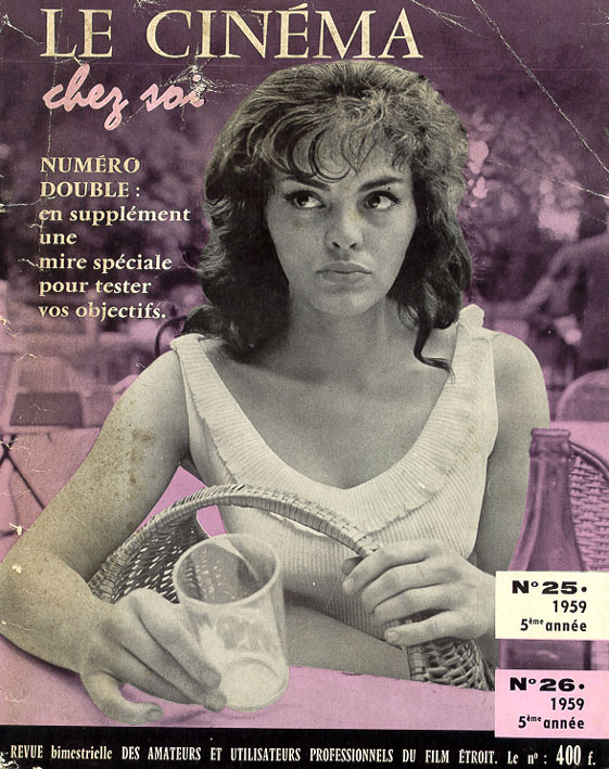 CINEMA CHEZ SOI | LE magazine side cover Issue 25/26  1959