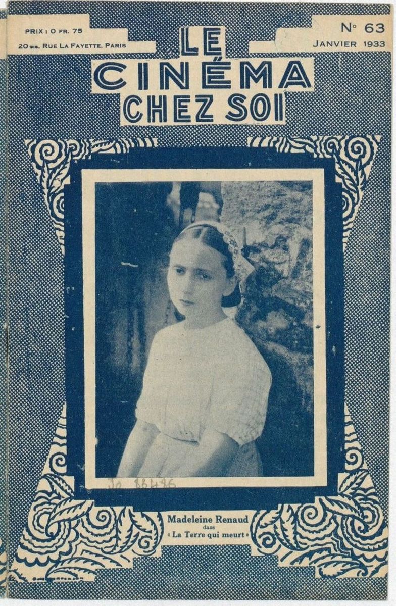CINEMA CHEZ SOI | LE (20s-40s) magazine side cover Issue 63 January 1933