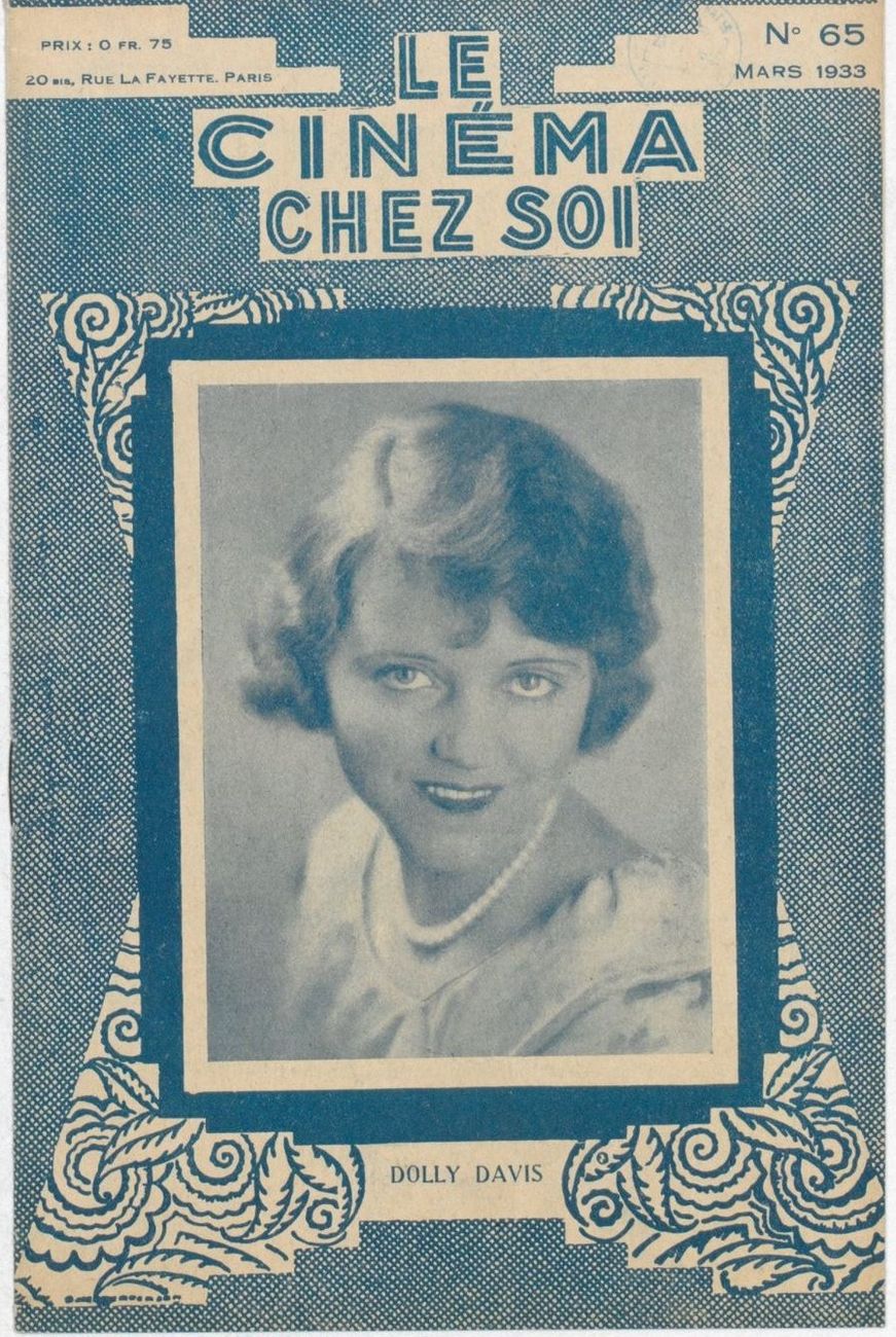CINEMA CHEZ SOI | LE (20s-40s) magazine side cover Issue 65 March 1933