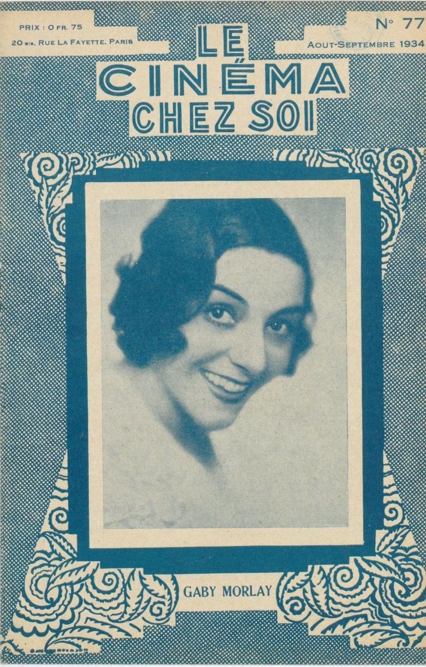 CINEMA CHEZ SOI | LE (20s-40s) magazine side cover Issue 77 August/September 1934