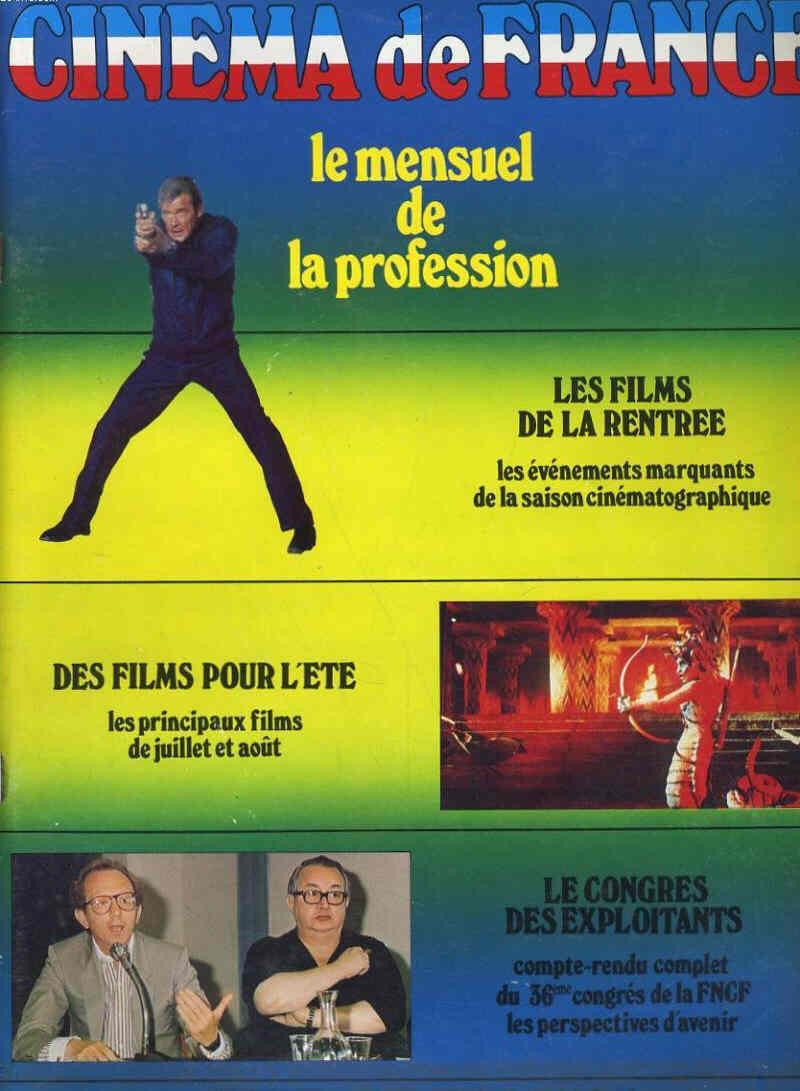 CINEMA DE FRANCE magazine side cover Issue 57 September 1981