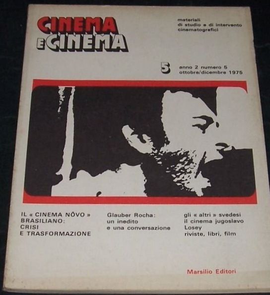 CINEMA E CINEMA magazine side cover Issue 5 October/November/December 1975