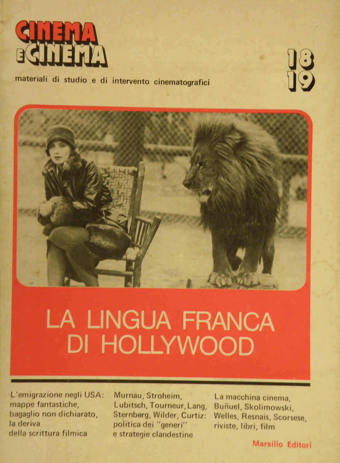 CINEMA E CINEMA magazine side cover Issue 18/19 January/February/March 1979