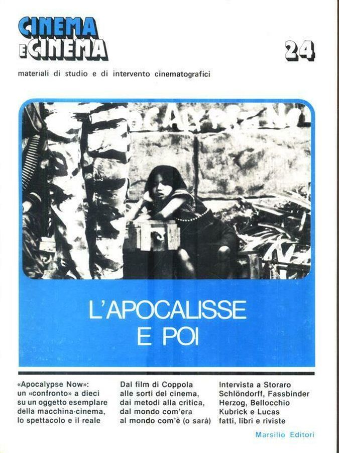 CINEMA E CINEMA magazine side cover Issue 24 July/August/September 1980