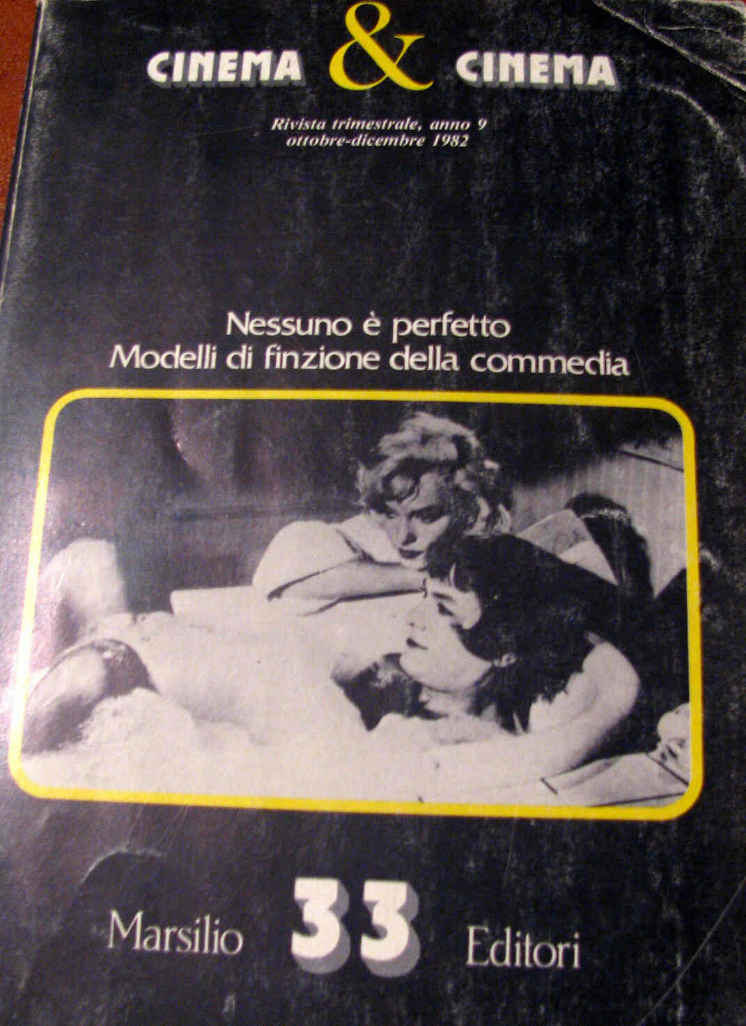 CINEMA E CINEMA magazine side cover Issue 33 October/November/December 1982