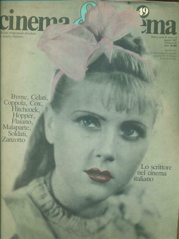 CINEMA E CINEMA magazine side cover Issue 49 June 1987