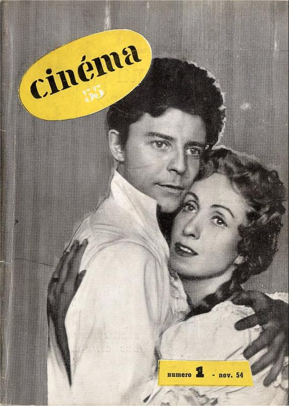 CINEMA (50s-90s Fr) magazine side cover Issue 1  1954
