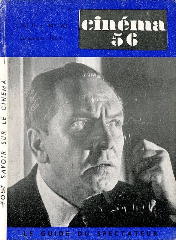 CINEMA (50s-90s Fr) magazine side cover Issue 10  1956