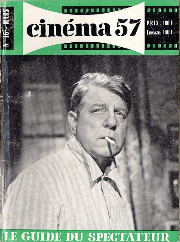 CINEMA (50s-90s Fr) magazine side cover Issue 16  1957