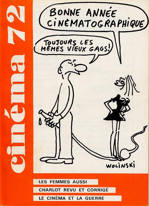 CINEMA (50s-90s Fr) magazine side cover Issue 162  1972
