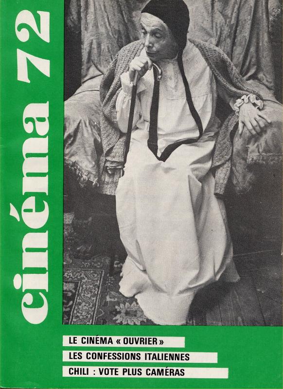 CINEMA (50s-90s Fr) magazine side cover Issue 164  1972