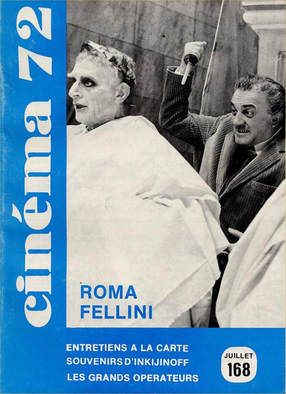 CINEMA (50s-90s Fr) magazine side cover Issue 168  1972
